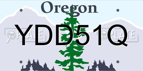 YDD51Q Oregon License Plate