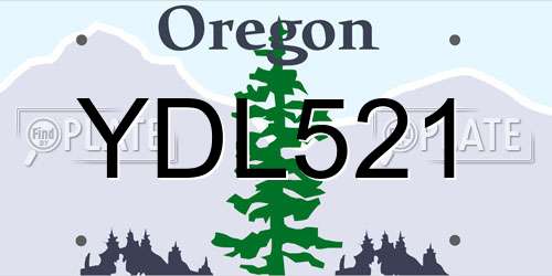YDL521 Oregon License Plate