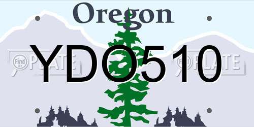 YDO510 Oregon License Plate
