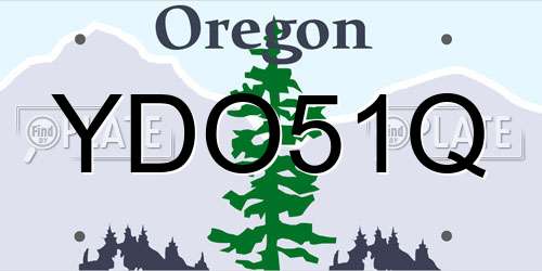 YDO51Q Oregon License Plate