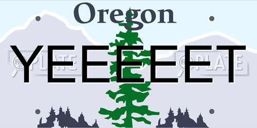 YEEEEET Oregon License Plate