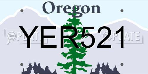 YER521 Oregon License Plate