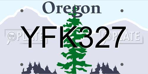 YFK327 Oregon License Plate