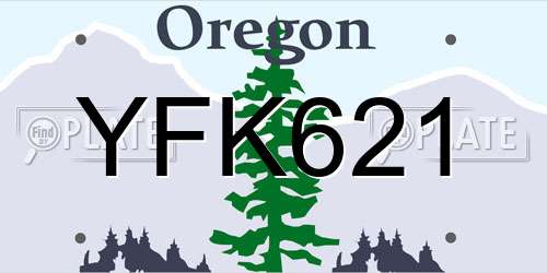 YFK621 Oregon License Plate