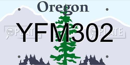YFM302 Oregon License Plate