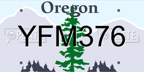 YFM376 Oregon License Plate