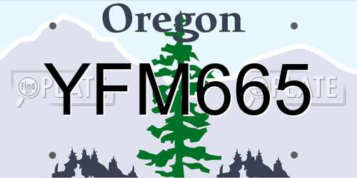 YFM665 Oregon License Plate