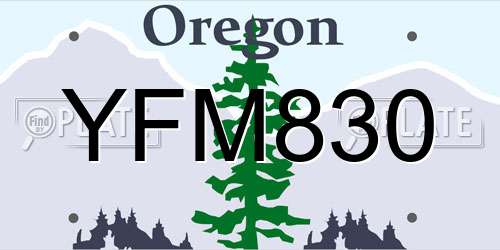 YFM830 Oregon License Plate