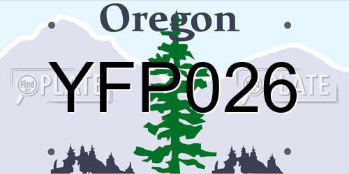 YFP026 Oregon License Plate