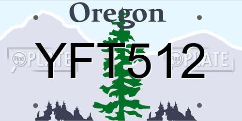 YFT512 Oregon License Plate