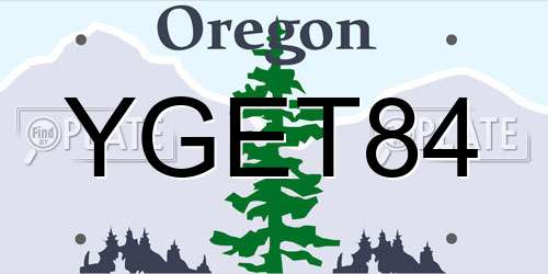 YGET84 Oregon License Plate