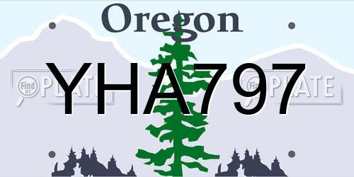 YHA797 Oregon License Plate