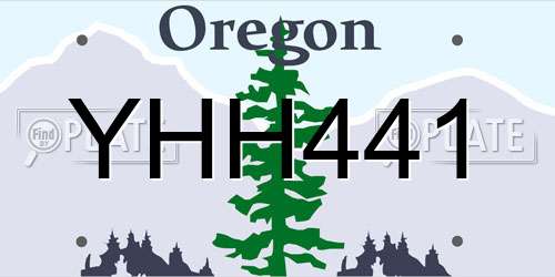 YHH441 Oregon License Plate