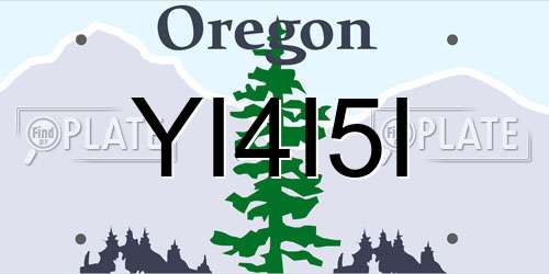 YI4I5I Oregon License Plate