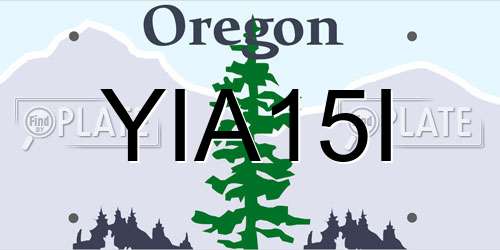 YIA15I Oregon License Plate