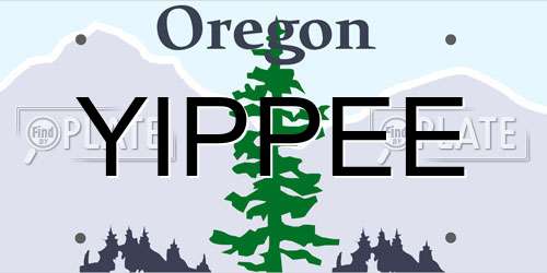 YIPPEE Oregon License Plate