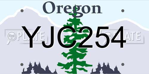 YJC254 Oregon License Plate
