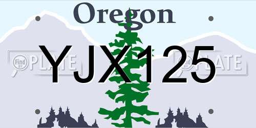 YJX125 Oregon License Plate