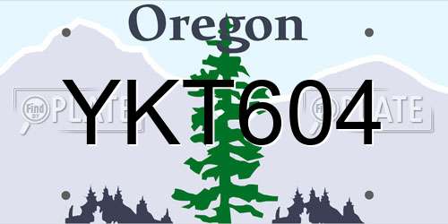YKT604 Oregon License Plate
