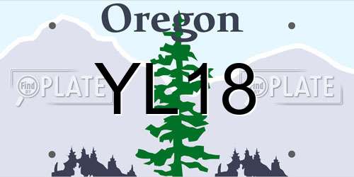 YL18 Oregon License Plate