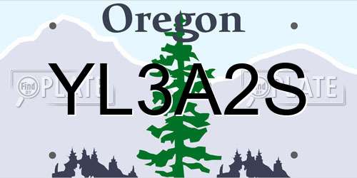 YL3A2S Oregon License Plate