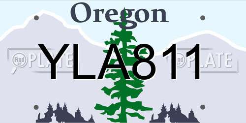 YLA811 Oregon License Plate