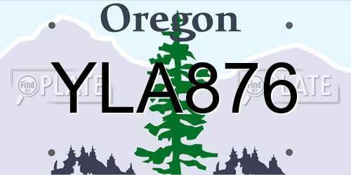 YLA876 Oregon License Plate