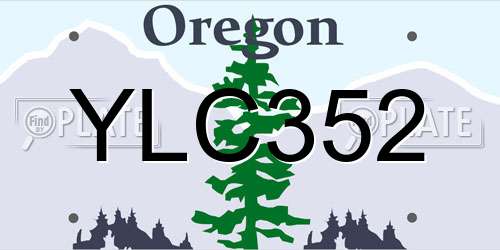 YLC352 Oregon License Plate