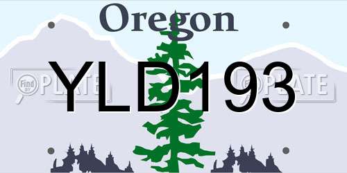 YLD193 Oregon License Plate