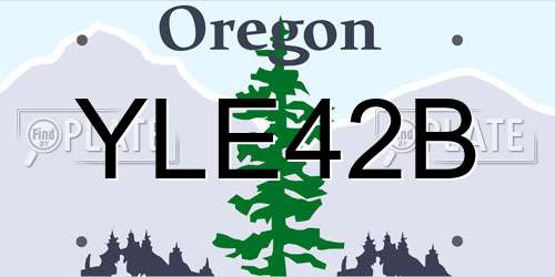 YLE42B Oregon License Plate