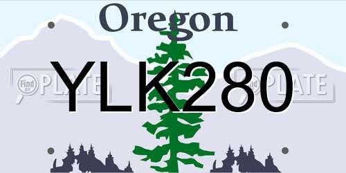 YLK280 Oregon License Plate