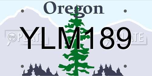 YLM189 Oregon License Plate