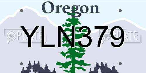 YLN379 Oregon License Plate