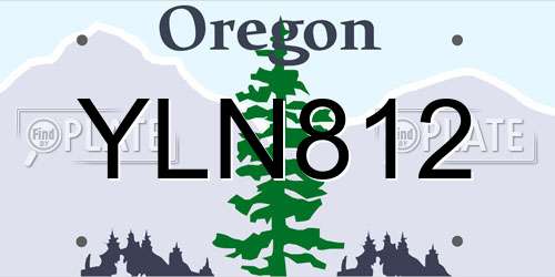 YLN812 Oregon License Plate