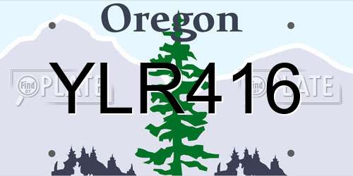 YLR416 Oregon License Plate