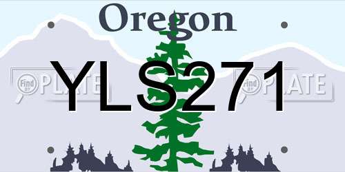 YLS271 Oregon License Plate