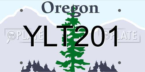 YLT201 Oregon License Plate