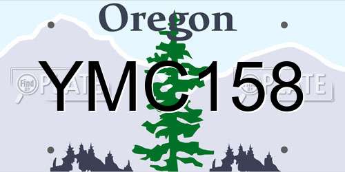 YMC158 Oregon License Plate