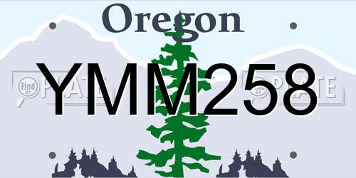 YMM258 Oregon License Plate