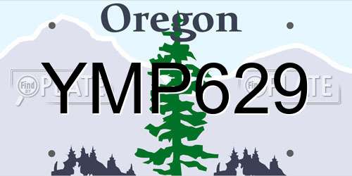 YMP629 Oregon License Plate