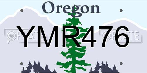 YMR476 Oregon License Plate