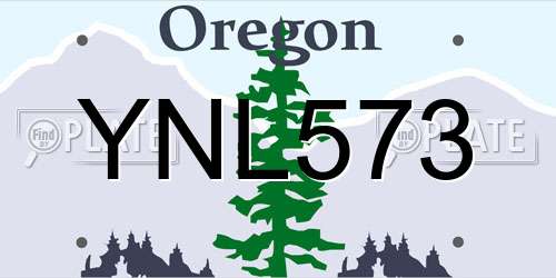 YNL573 Oregon License Plate