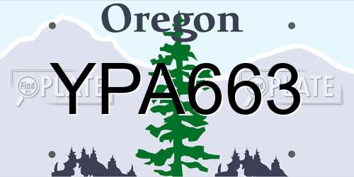 YPA663 Oregon License Plate