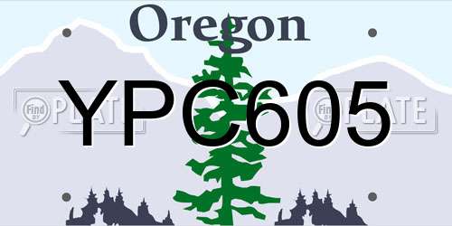 YPC605 Oregon License Plate