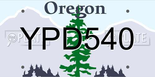 YPD540 Oregon License Plate