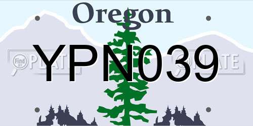 YPN039 Oregon License Plate