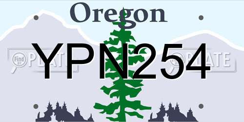 YPN254 Oregon License Plate