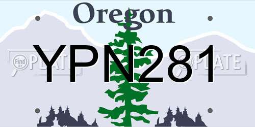 YPN281 Oregon License Plate