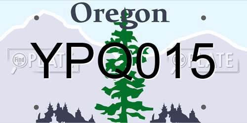 YPQ015 Oregon License Plate