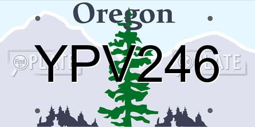 YPV246 Oregon License Plate